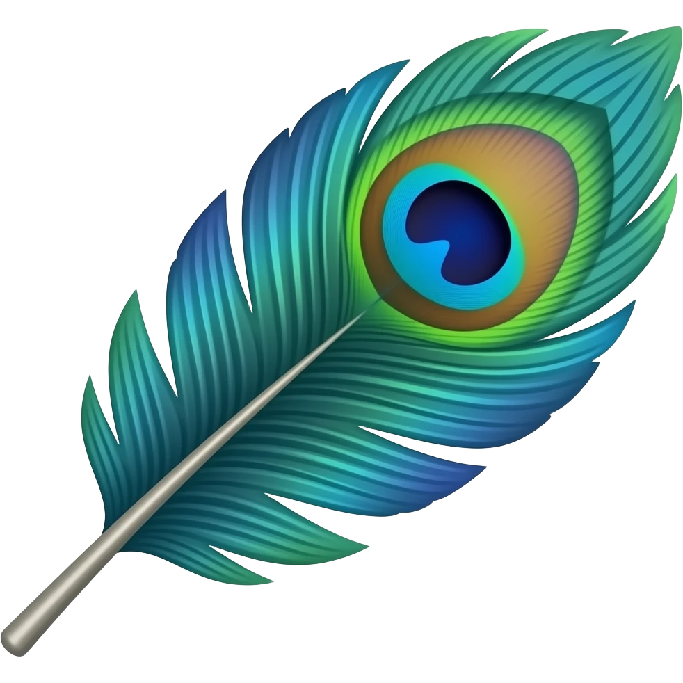 Peacock feather emoji