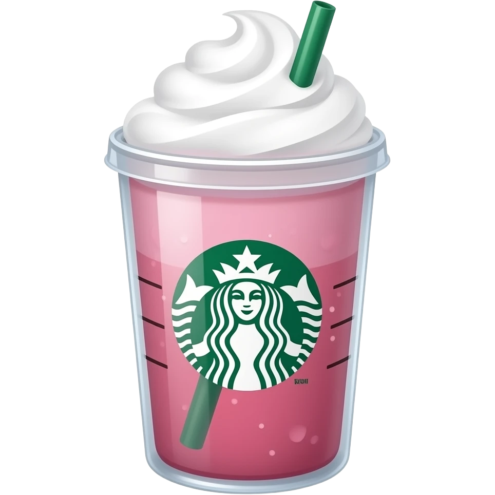 Starbucks pink drink emoji