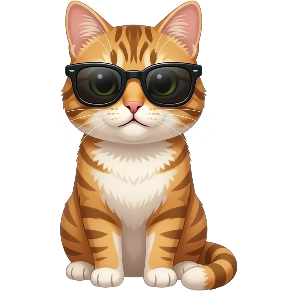 Cat wearing sunglasses emoji