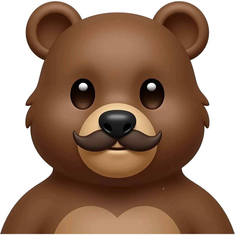 Gay Daddy Bear with Moustache and Twink emoji