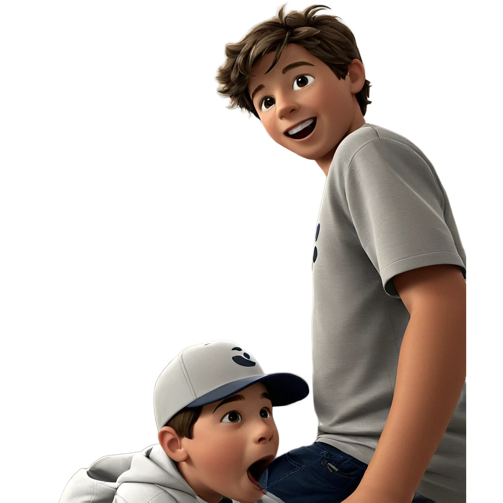 boys having fun indoors emoji
