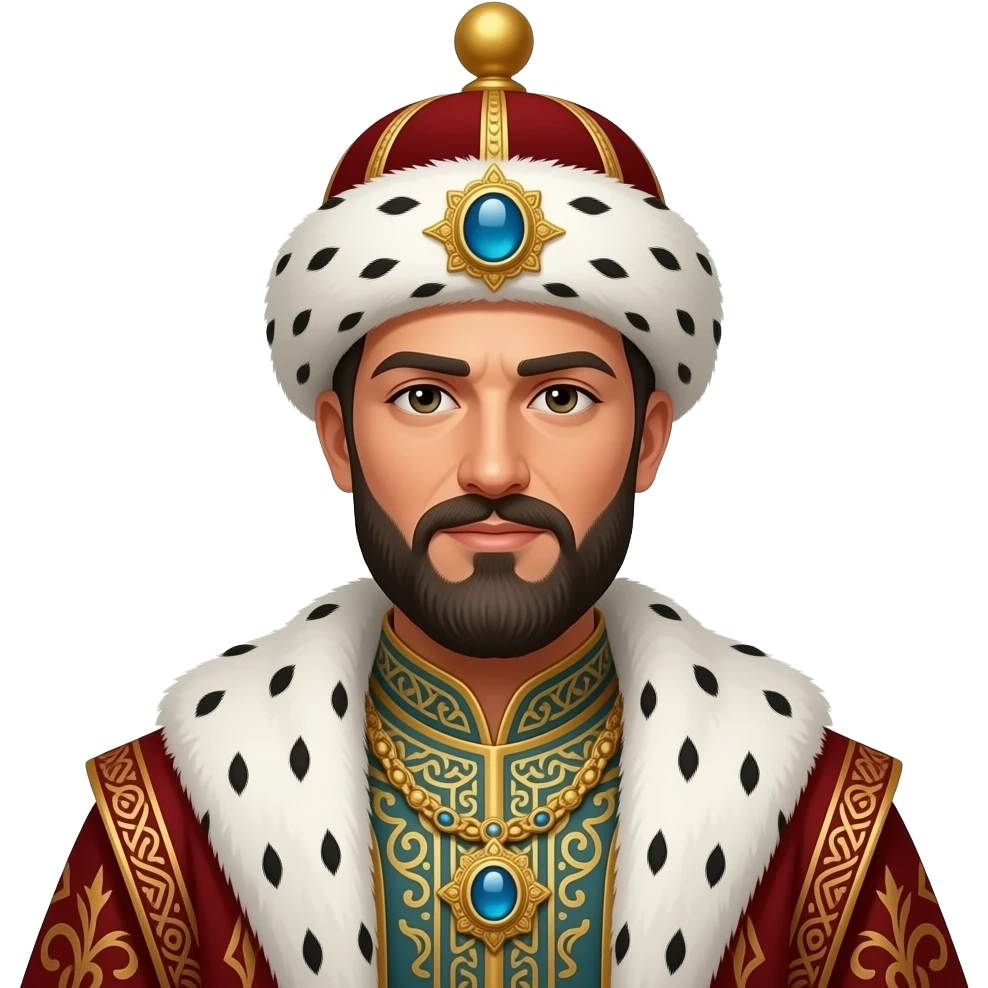 traditional Persian king , historically accurate outfit, no fur emoji