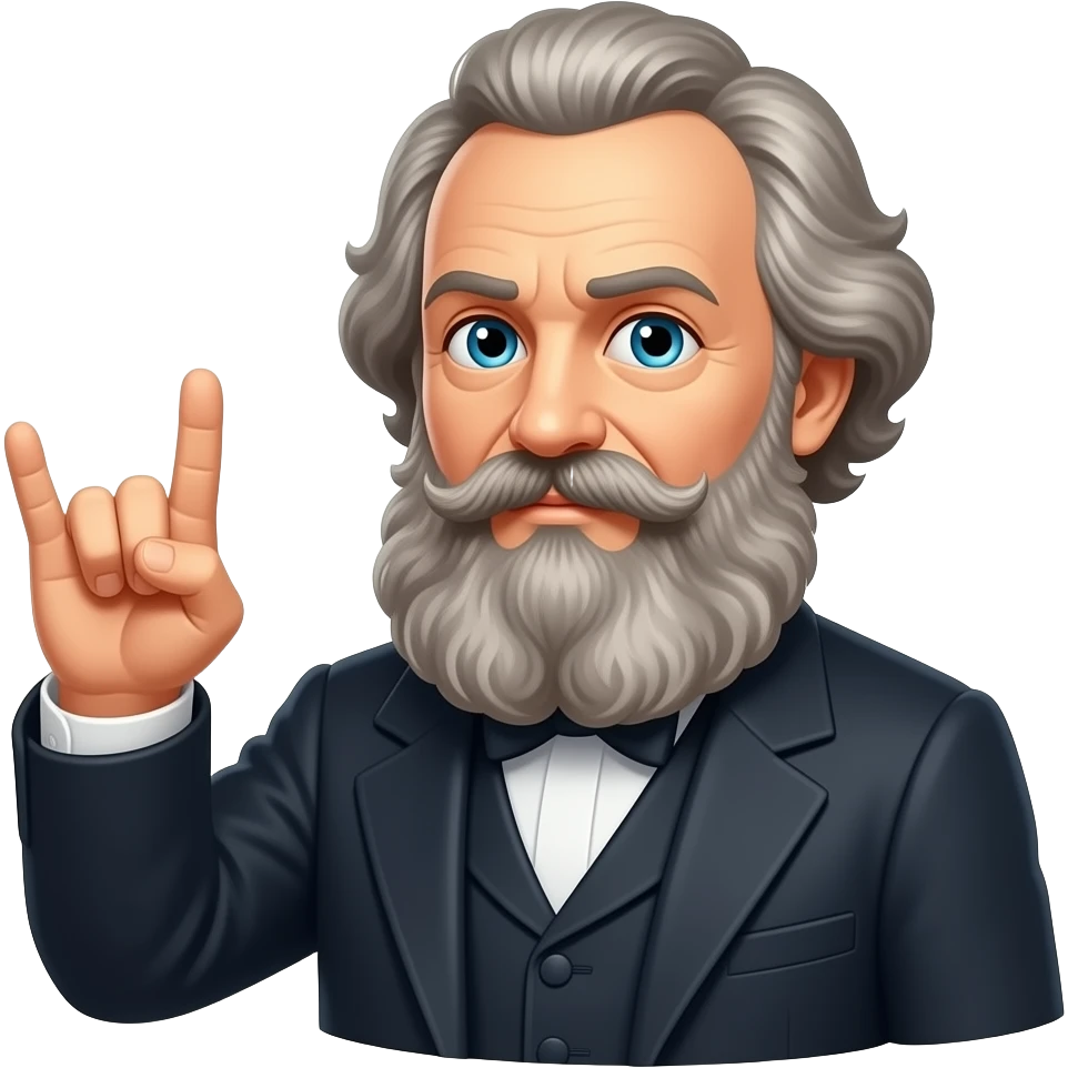 Johannes Brahms with🤘 emoji