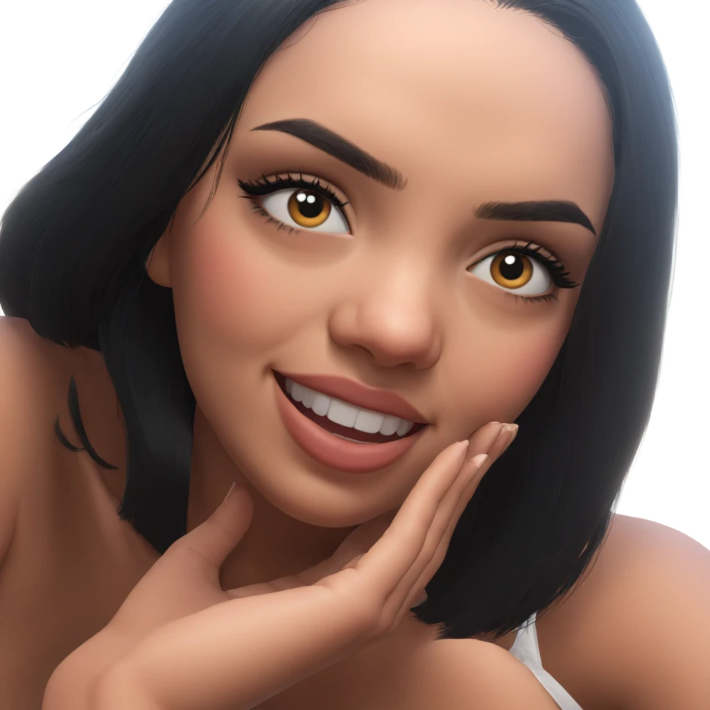 dreamy black haired girl emoji