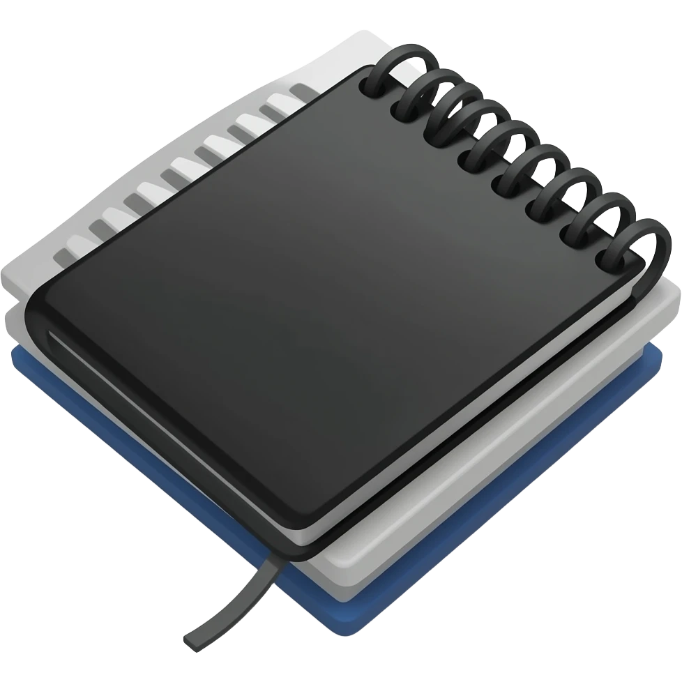 Black notebook emoji