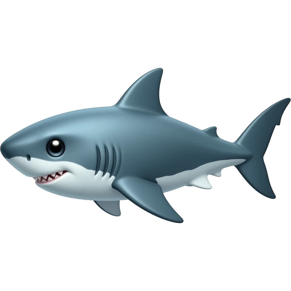 Shark with shiny eyes emoji