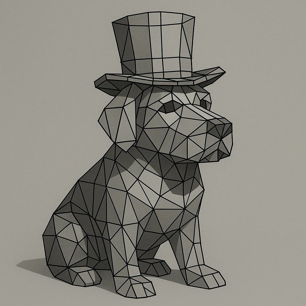 dog with tophat emoji