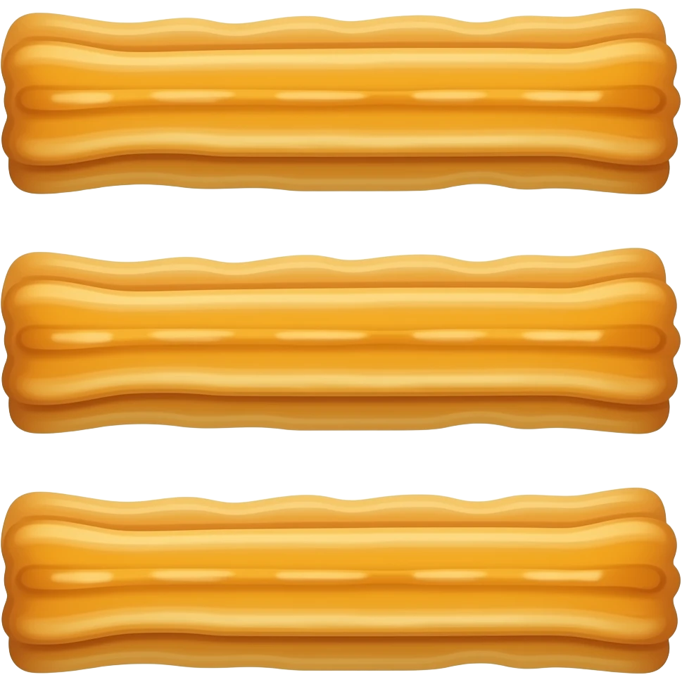 Create a simple churro emoji withe 3 churros emoji