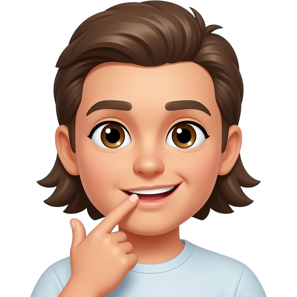 emoji face biting finger coyly emoji