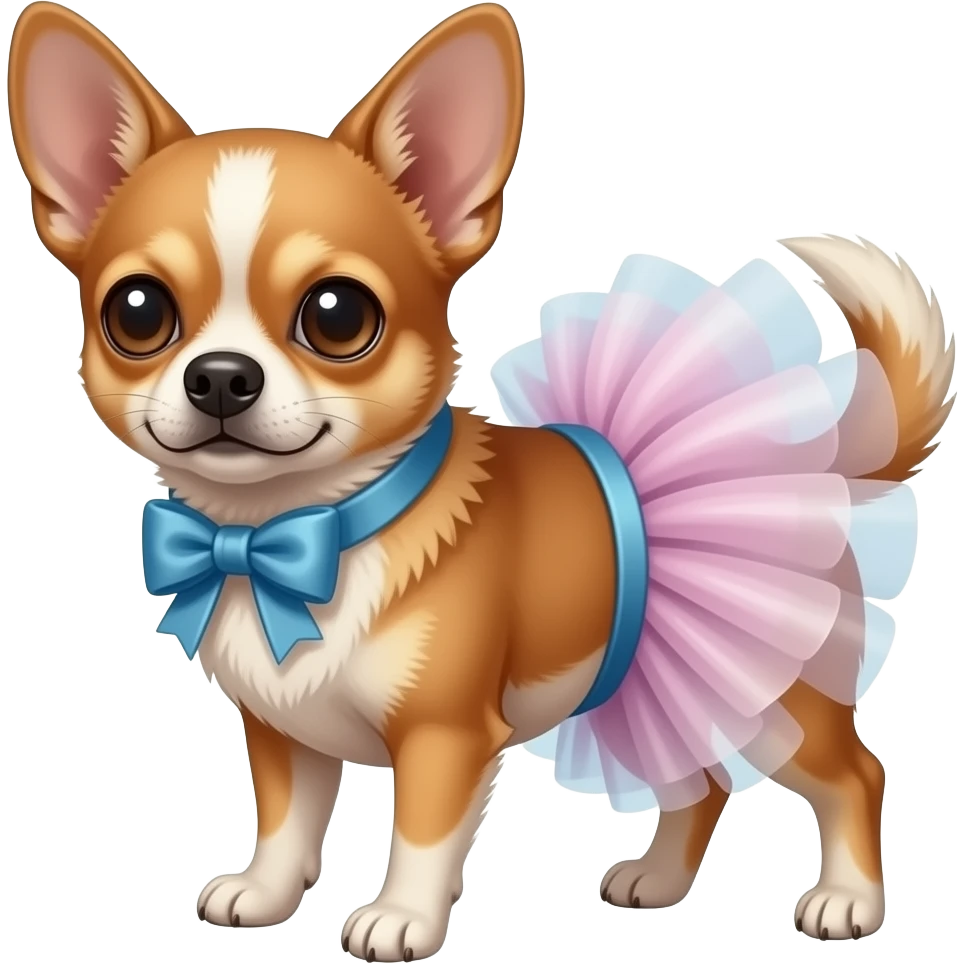 Chihuahua con tutú c del año1700 emoji