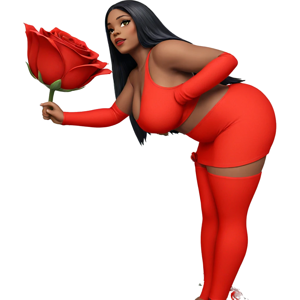 dark beauty with flowers emoji