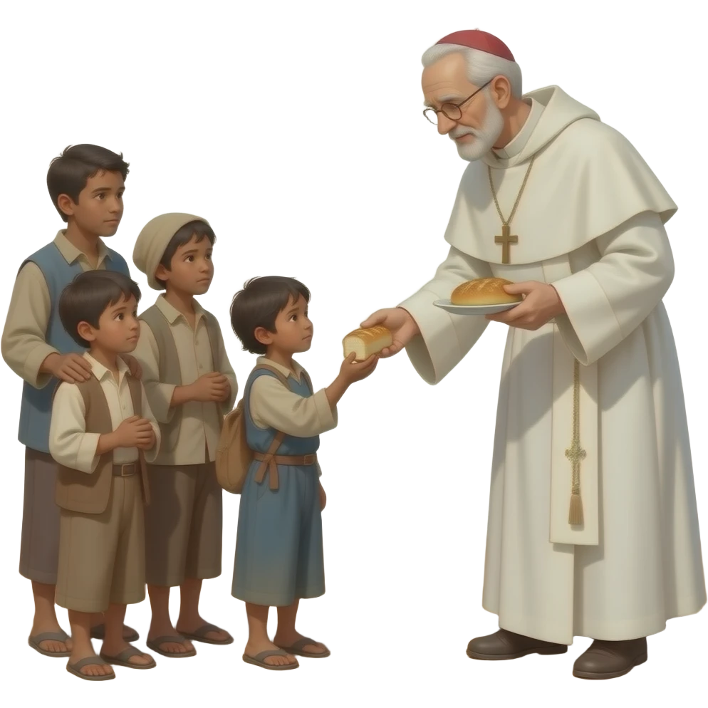 religioso ayudando a los pobres emoji