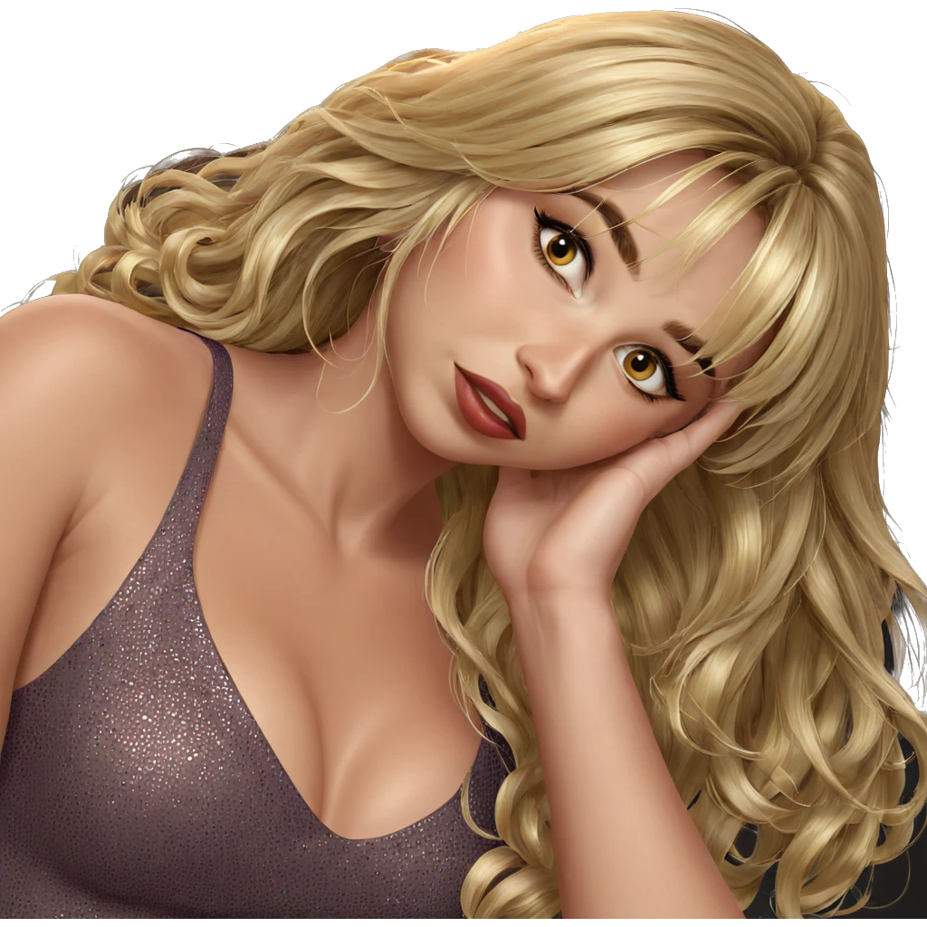 blonde girl in elegant dress emoji