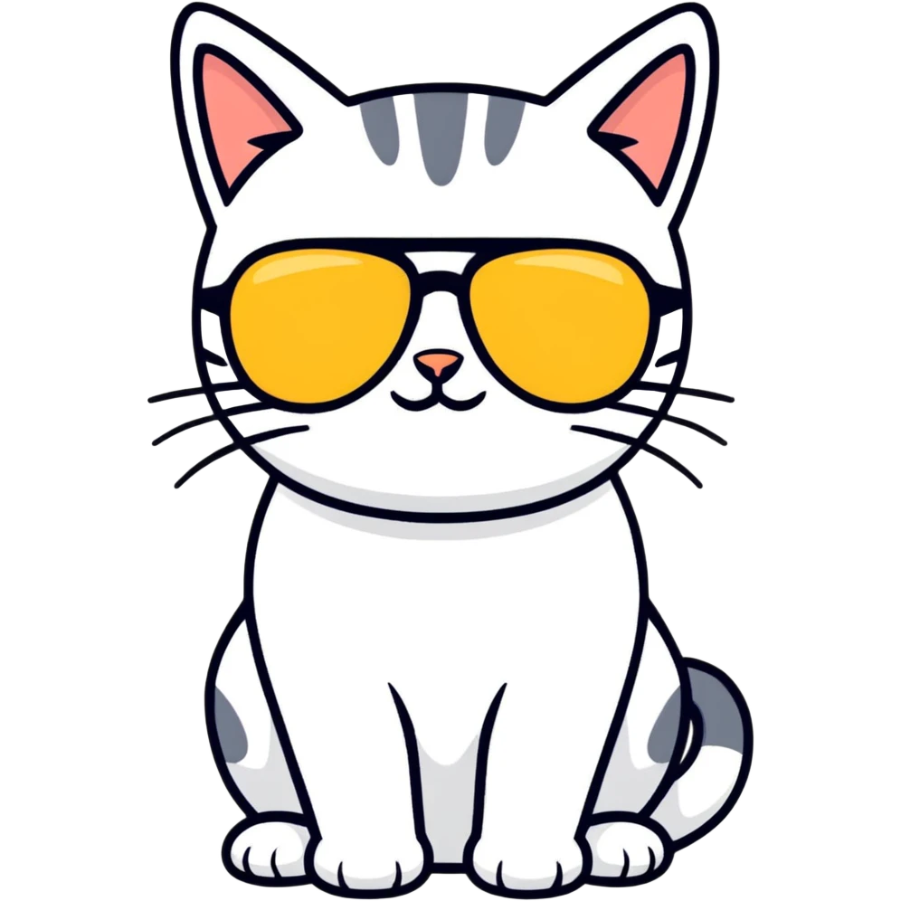 Cat with sunglasses emoji