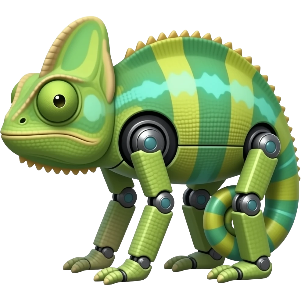 The chameleon robot emoji