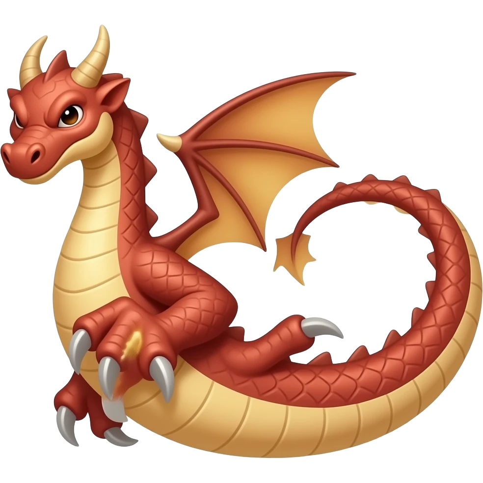 remove everything but the dragon's arm with claws swiping and attacking from the right of the image emoji