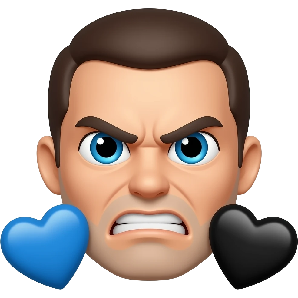 🩵+🖤+😡 emoji