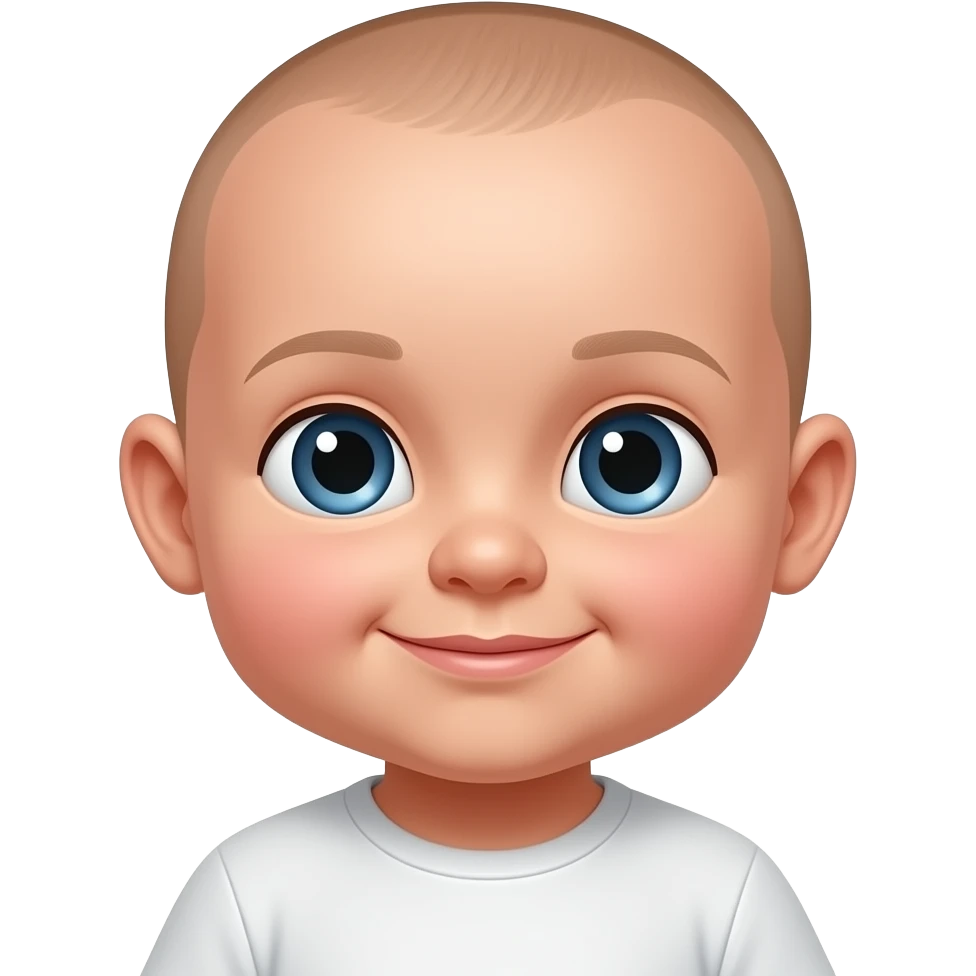 Bald baby emoji