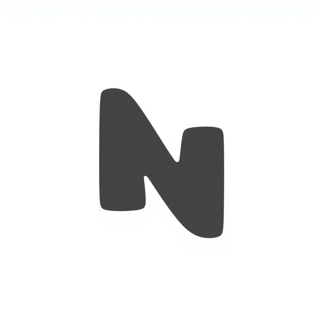 Notion app icon with simple N symbol and minimalist design emoji