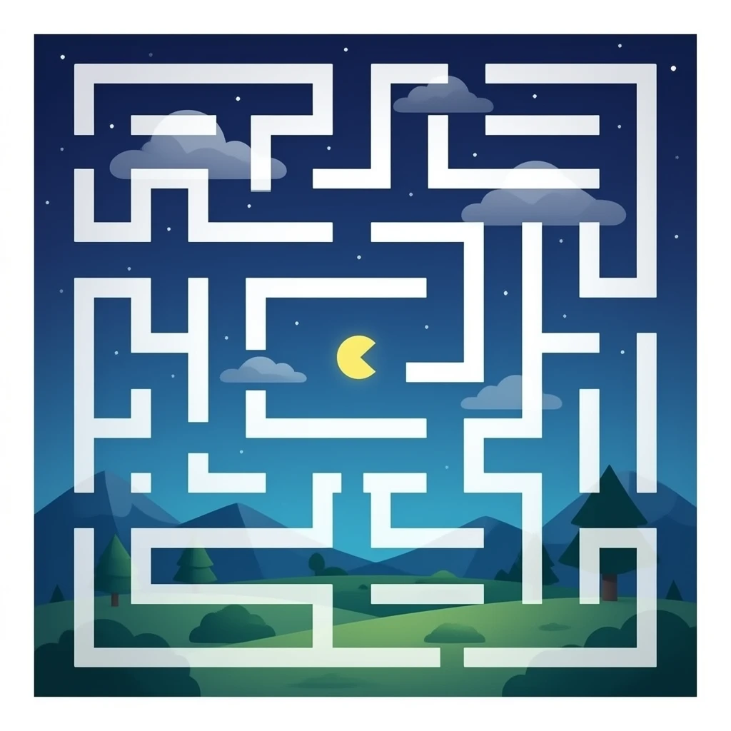 Pac man maze emoji