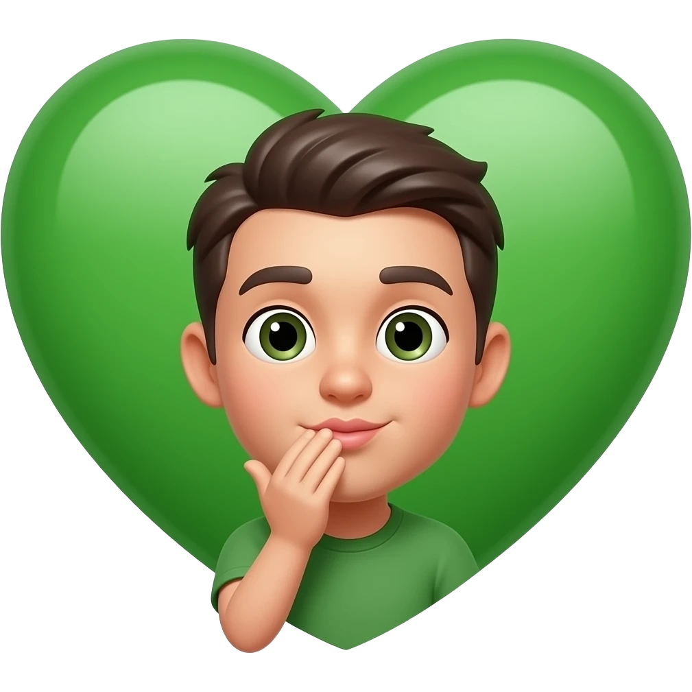 😘 but the heart is green instead of red emoji