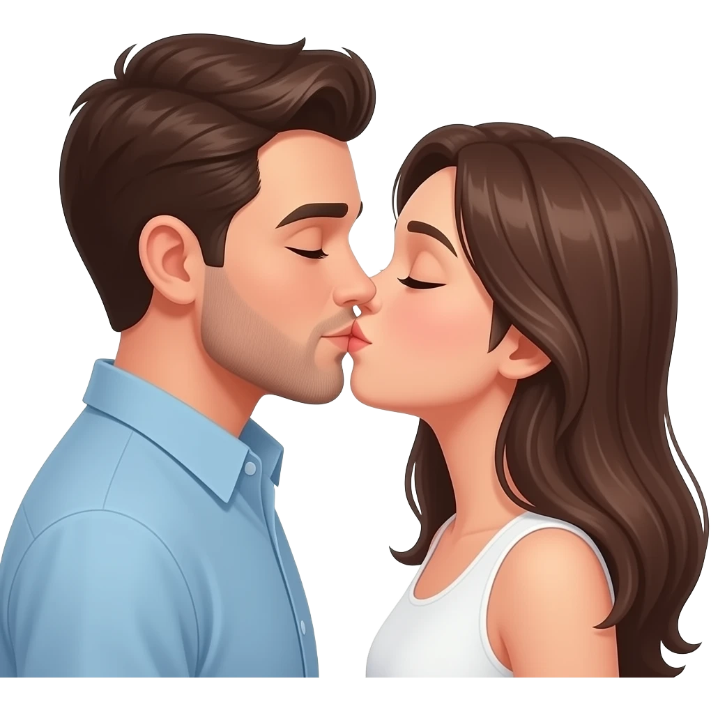 Male and female kiss 😘 emoji emoji
