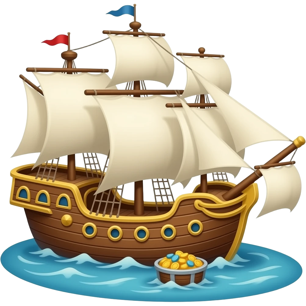 treasure ship emoji emoji