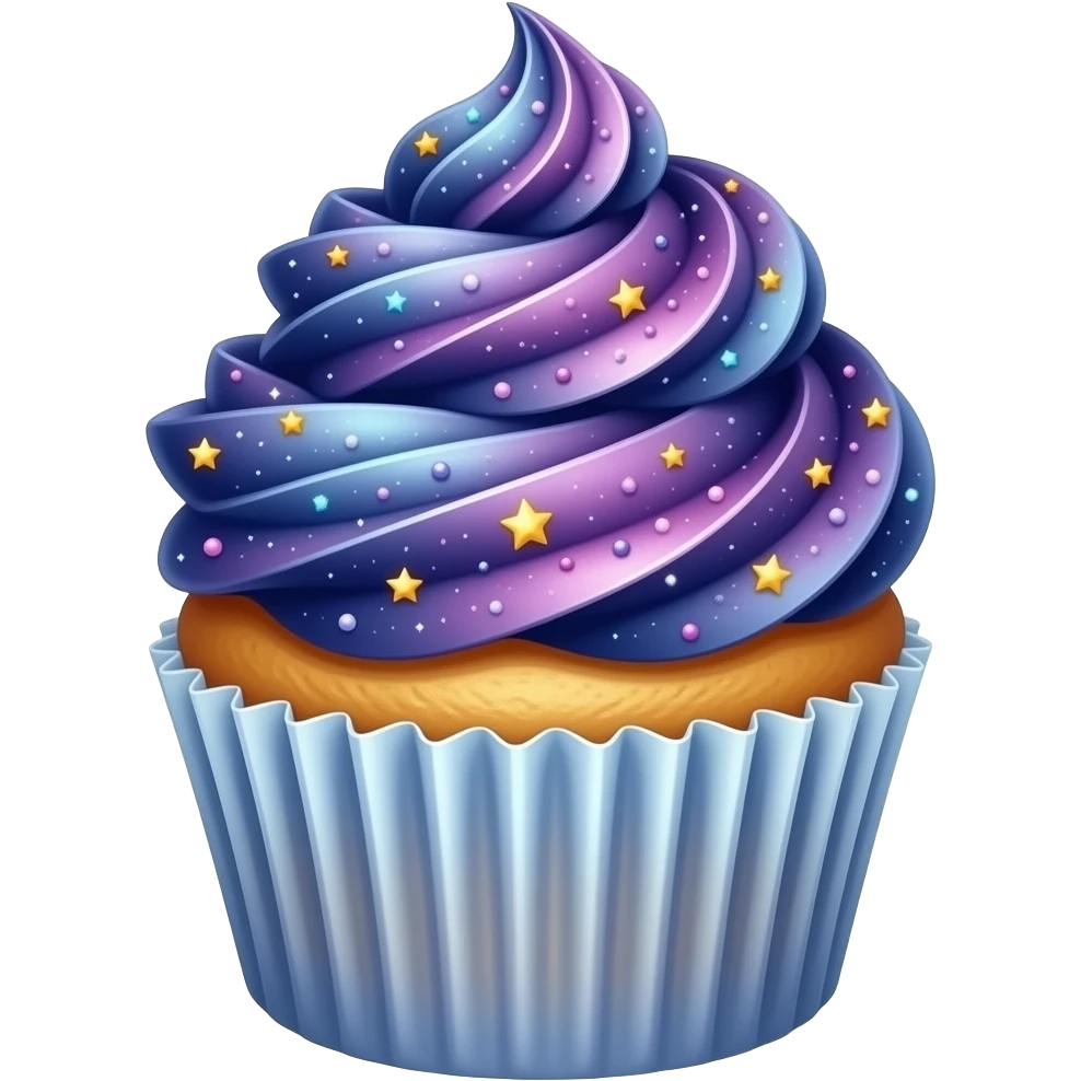 Cosmic cupcake emoji