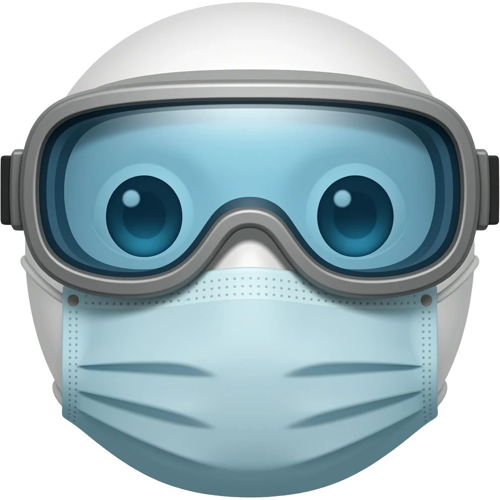 Plain mask  googles  no person emoji