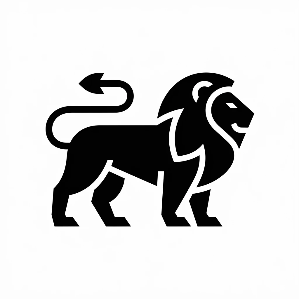 Lion icon black silhouette emoji