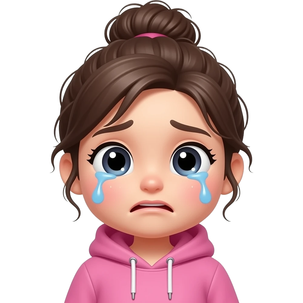 Make a memoji girl crying emoji