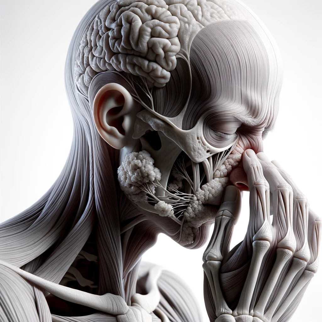 corpo umano anatomico che si soffia il naso perché ha il raffreddore, iperrealistico 4k, isolato su sfondo bianco emoji