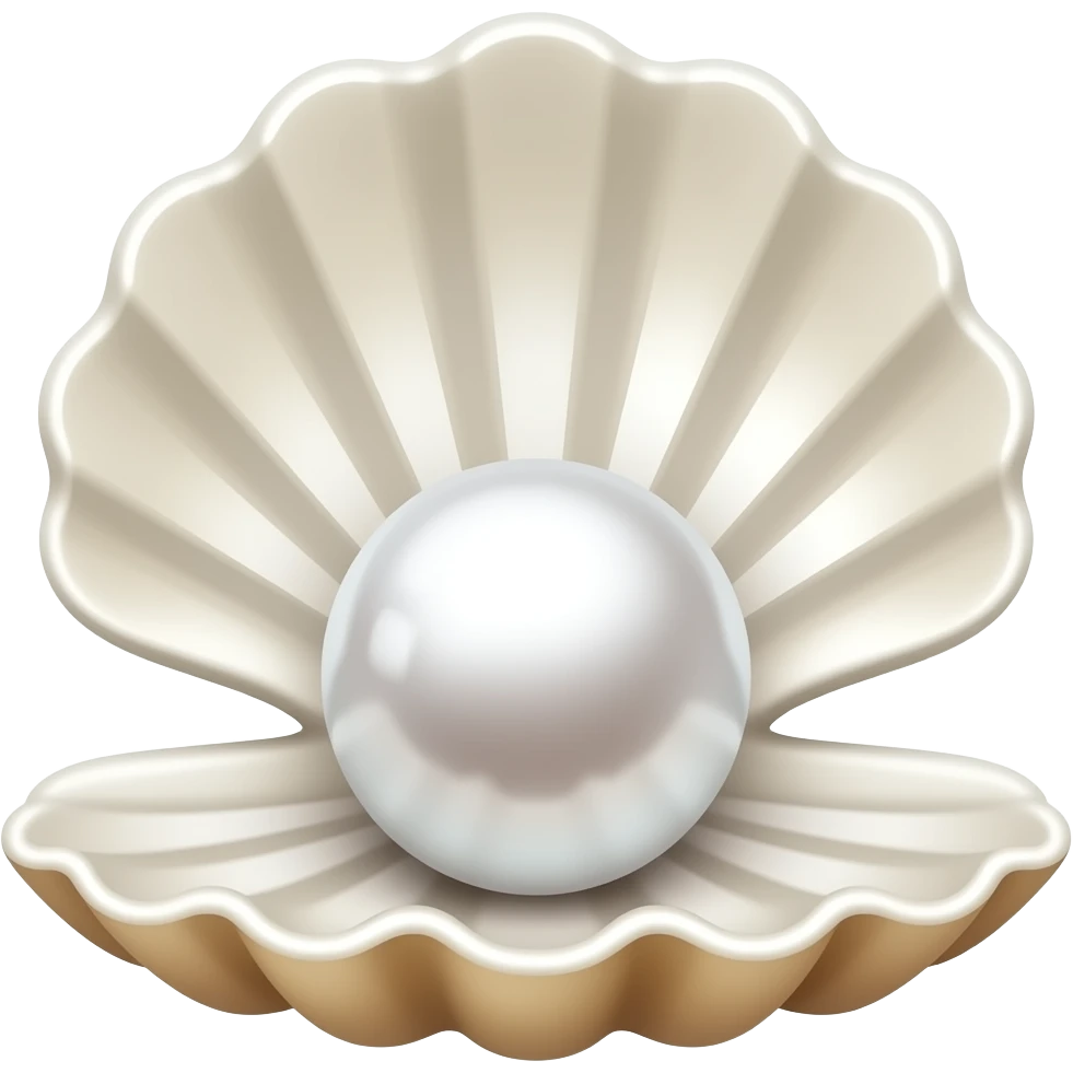 pearl shiny and shell emoji