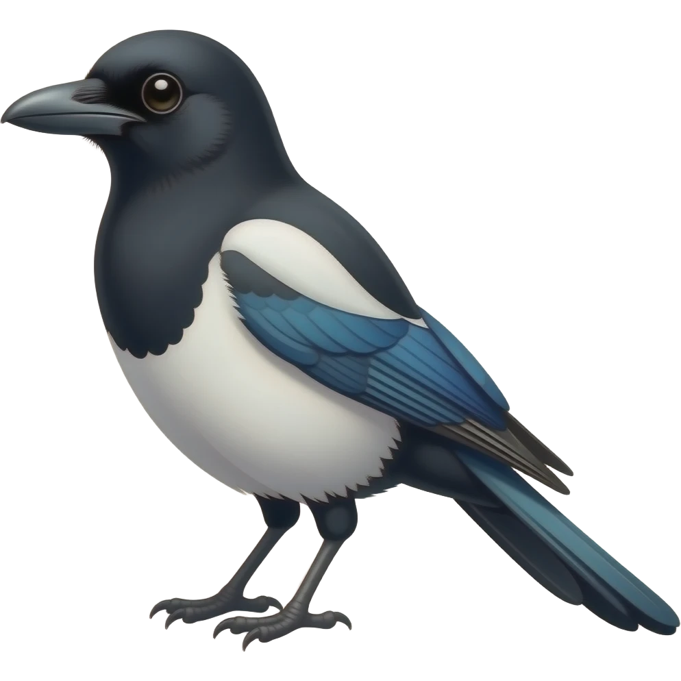 Eurasian magpie emoji