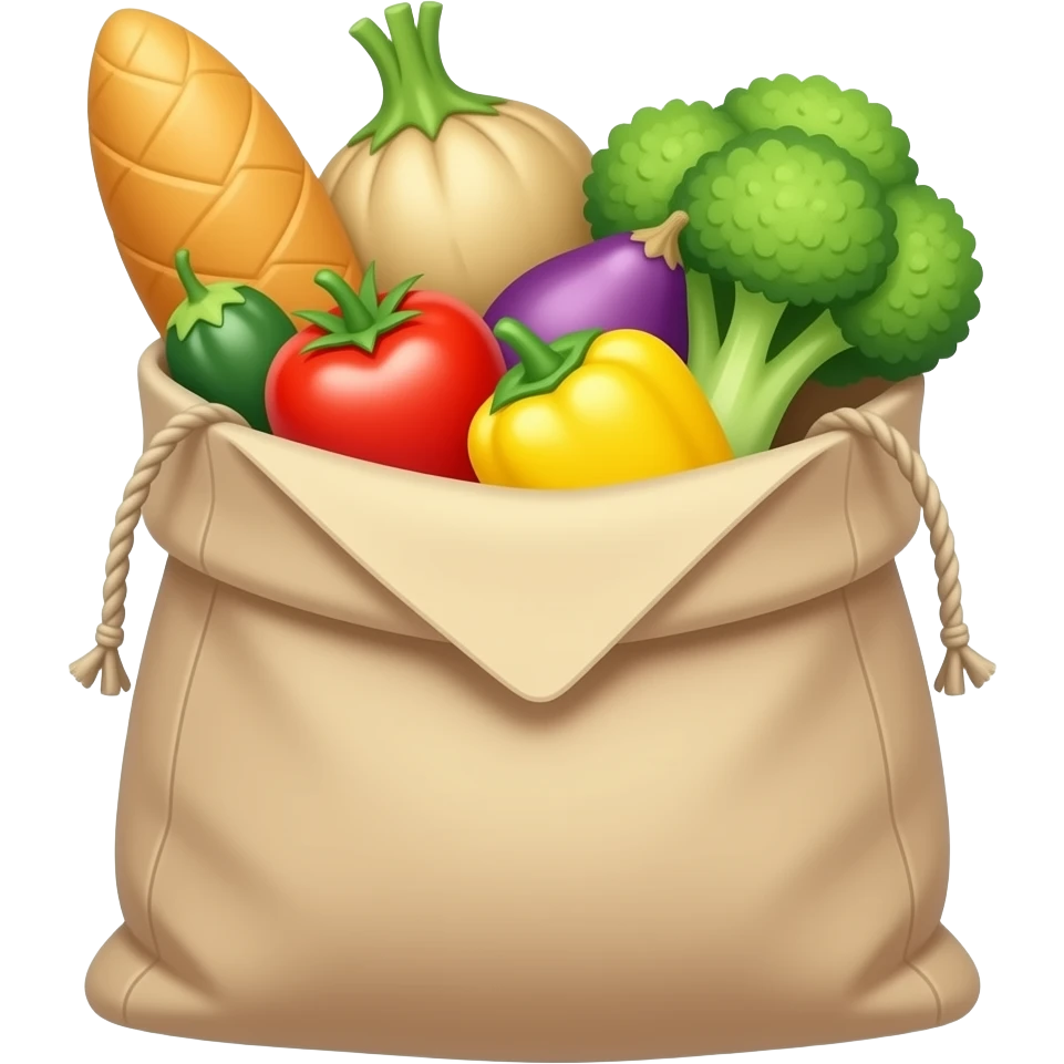 Bag of groceries emoji