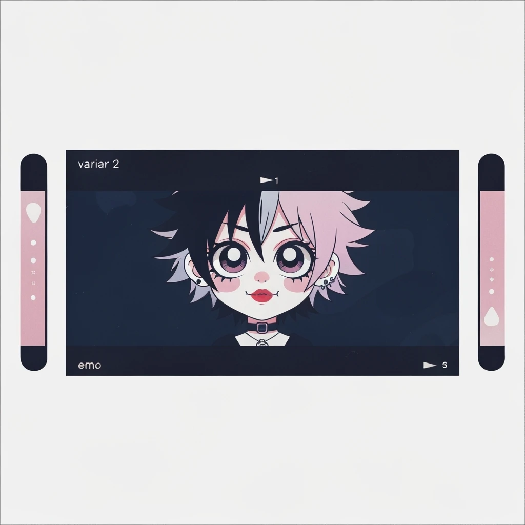 emo banner, cute, expressive, minimal, variation 2 emoji