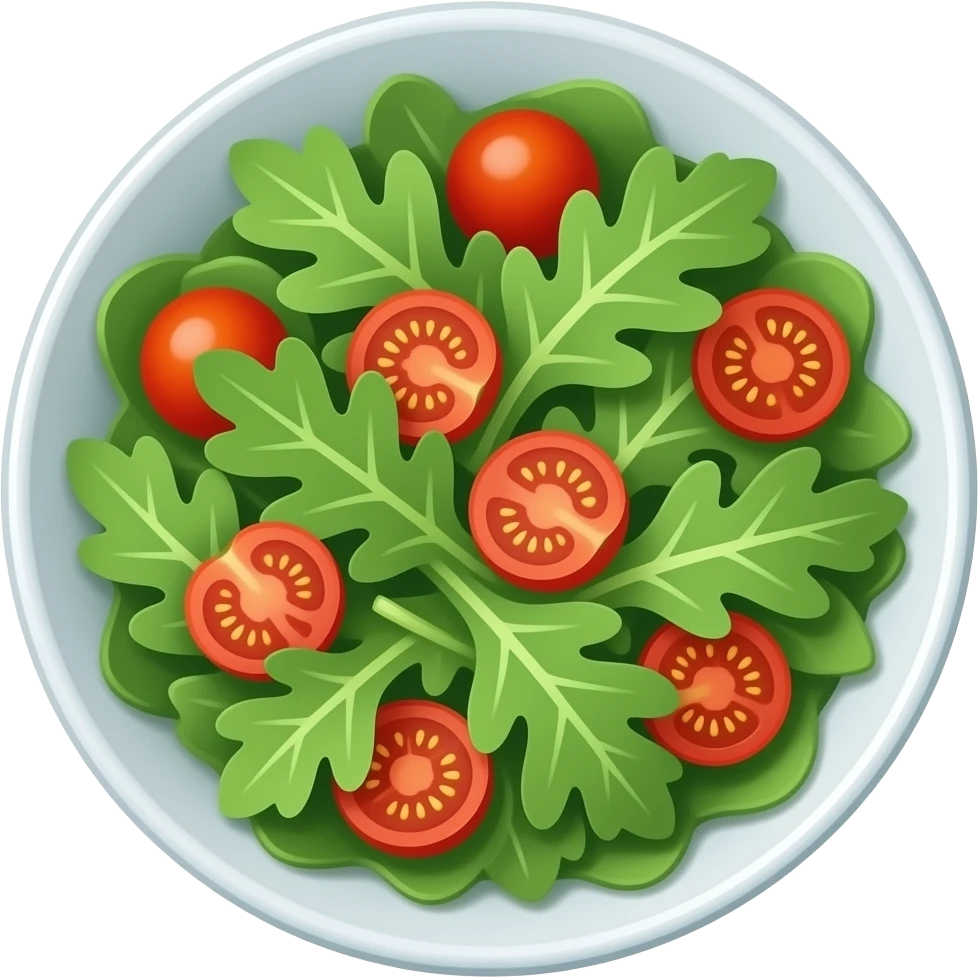 Arugula salad cherry tomatoes emoji