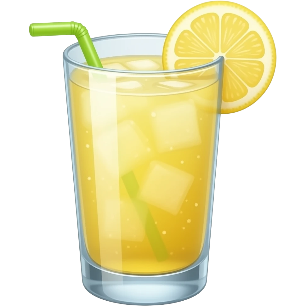 a tall glass of juicy lemonade emoji