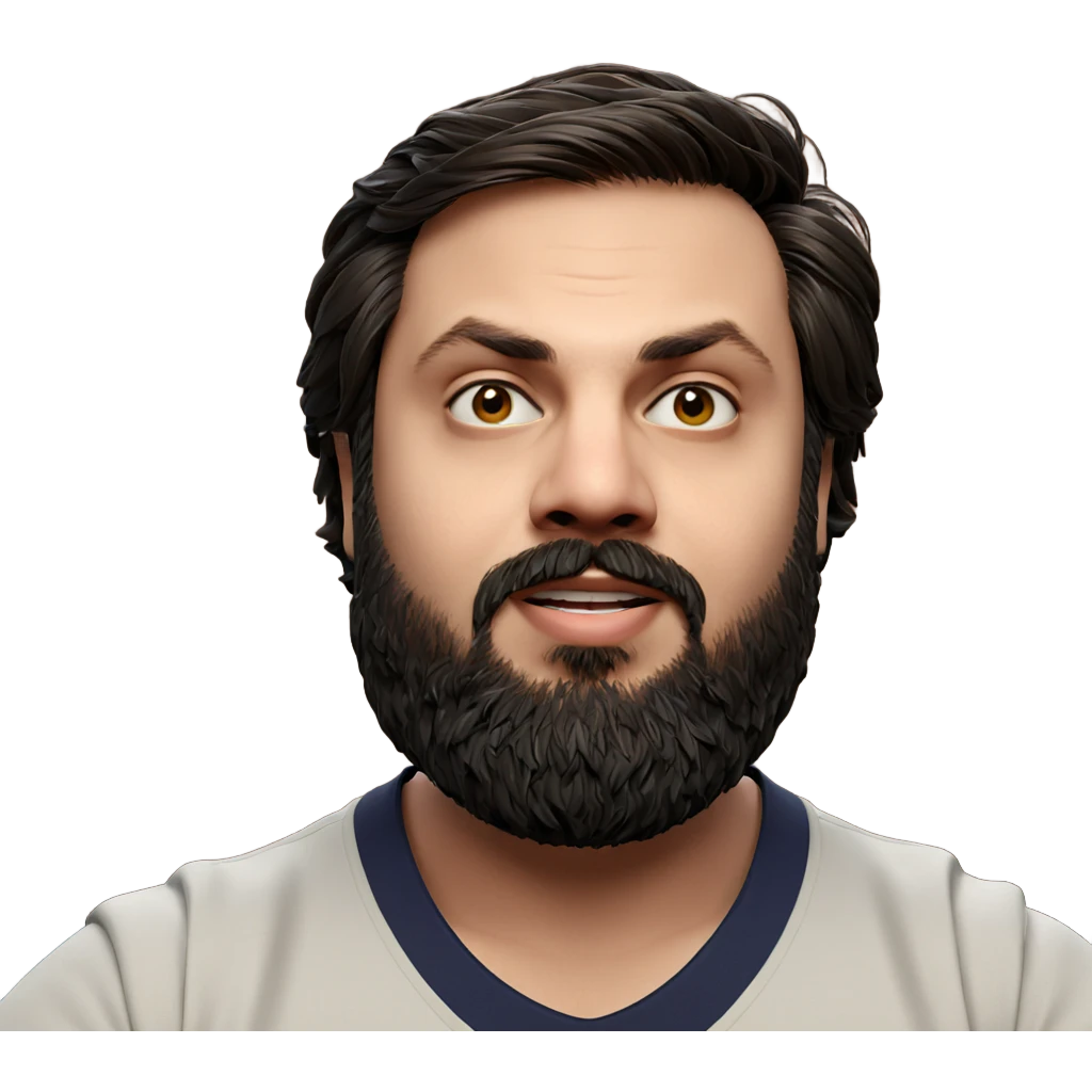 portrait of a bearded man emoji
