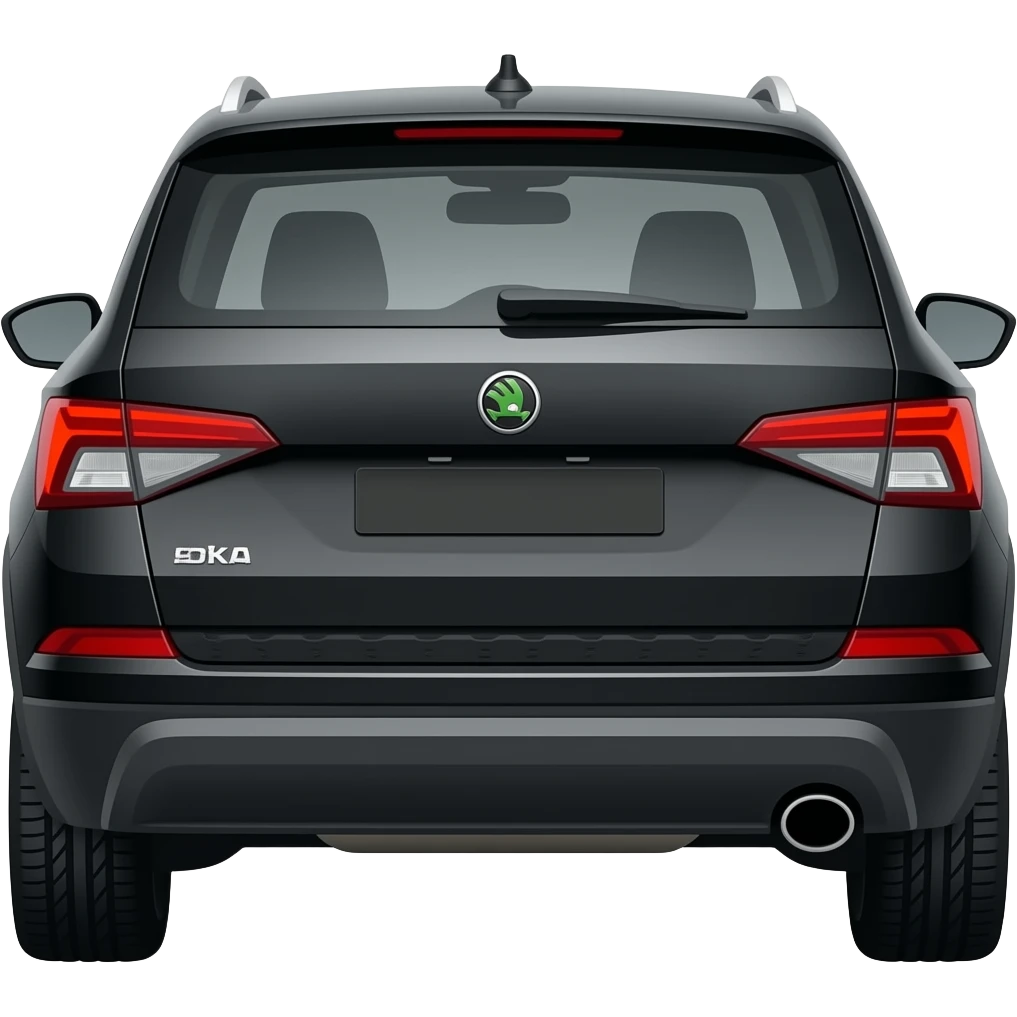 Skoda karoq schwarz Rückansicht emoji