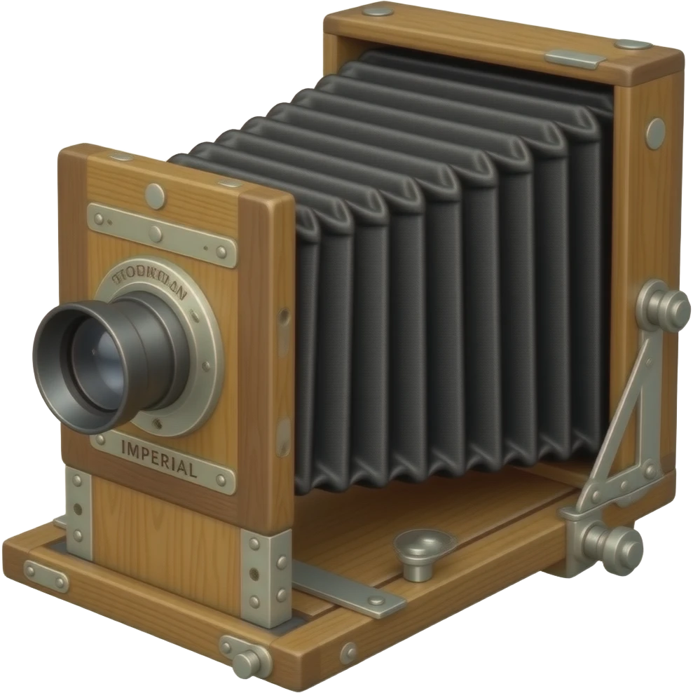 vintage wooden Thornton-Pickard "Imperial" Triple Extension field camera emoji