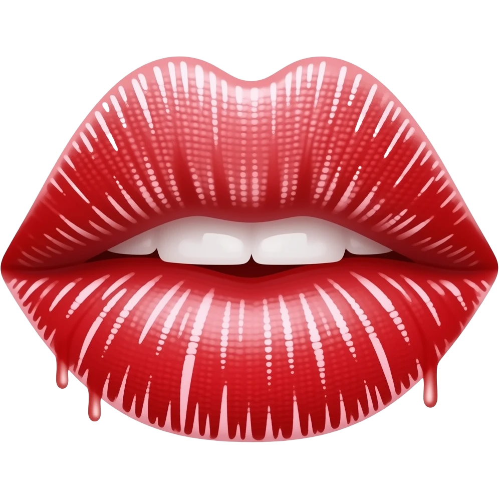 💋 no estilo emoji de iPhone ,na cor vermelha emoji