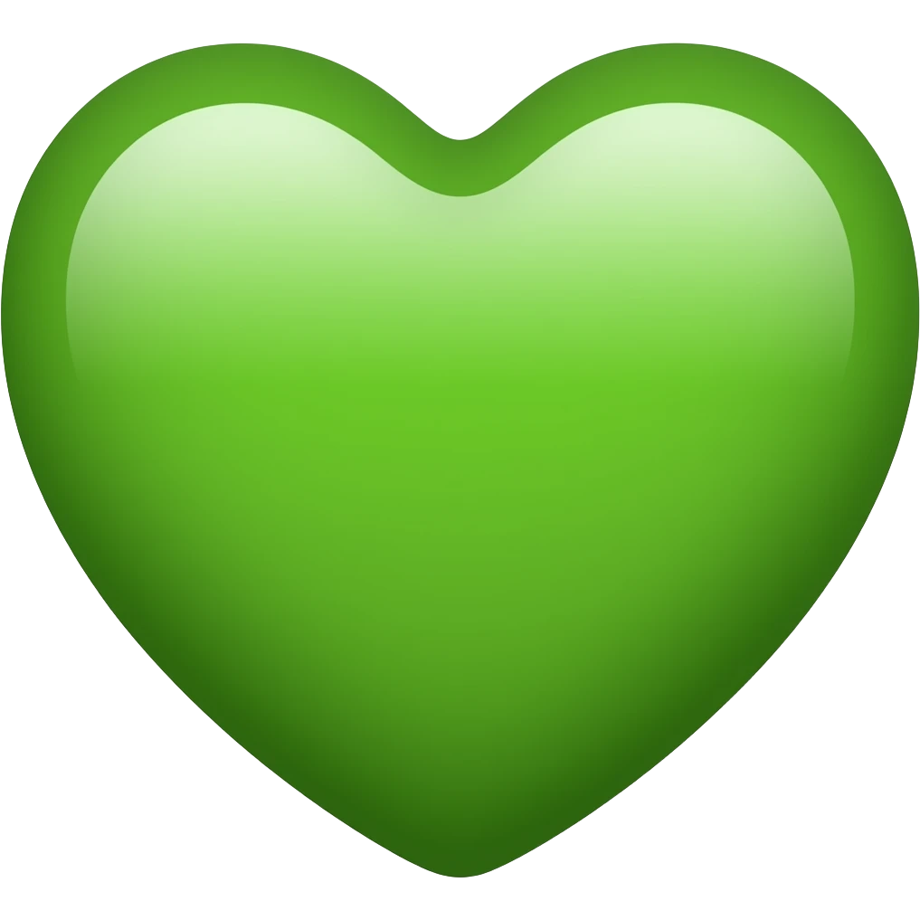Green heart iphone emoji