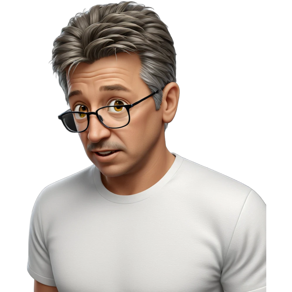 male portrait in white shirt emoji