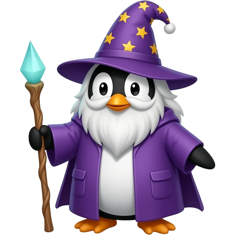 Penguin Wizard emoji