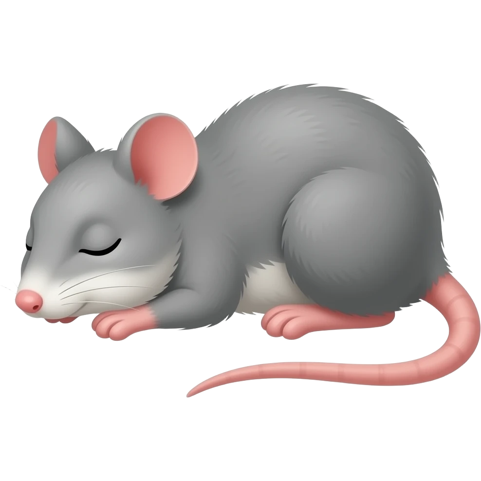 Sleepy rat emoji