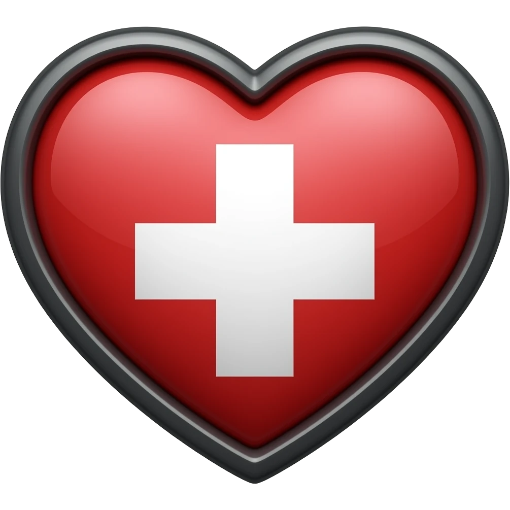 make the bezels more eurovision heart like wiith the curve at the bottom with swiss flag and the bezels r black emoji