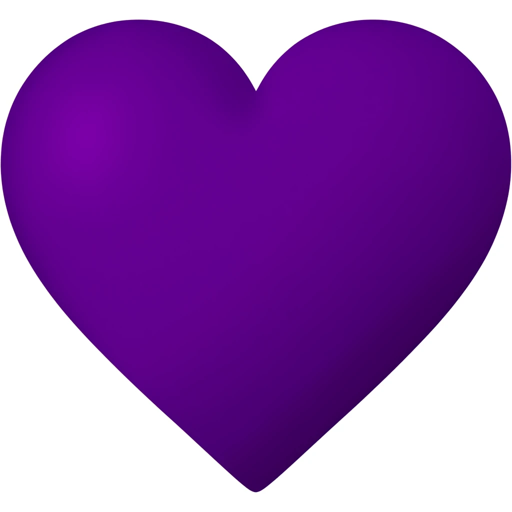 goth purple heart emoji