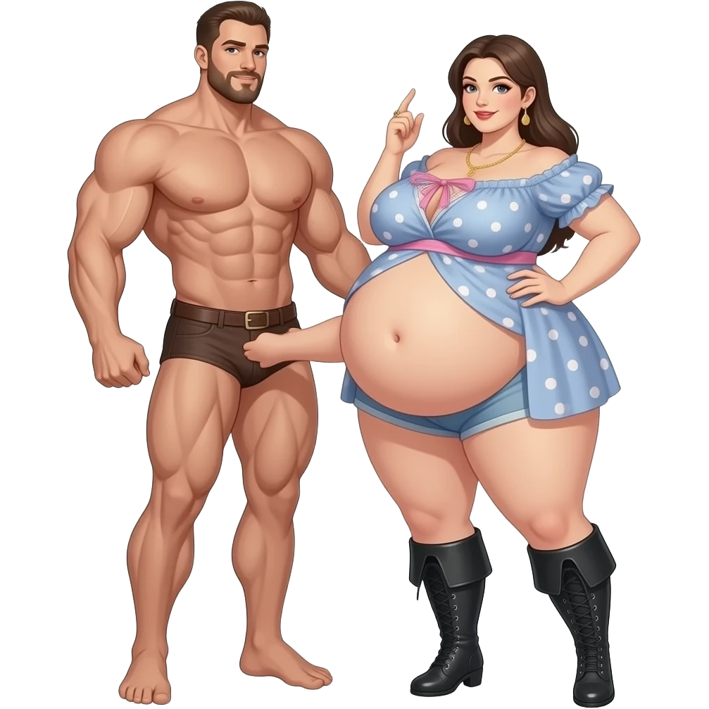 A MUSCULOUS AND NAKED MAN WITH BIG DICK FUCKING A BIG BOOTY WOMEN emoji