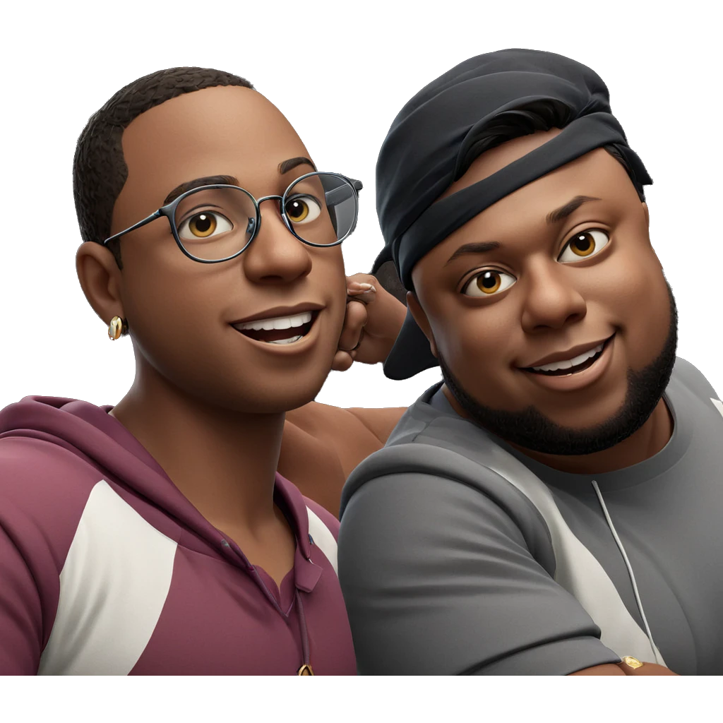 boys with earrings and glasses emoji